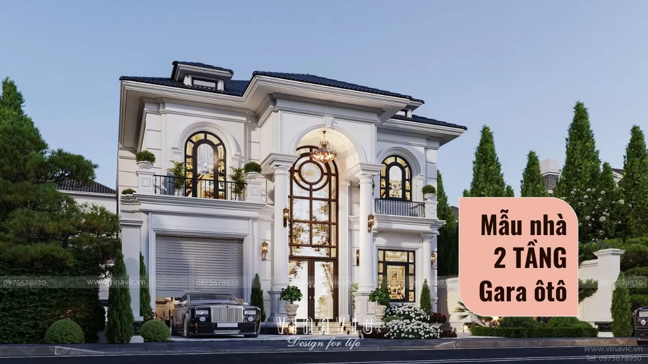 27+ Mẫu Nhà 2 Tầng Có Gara Ô Tô Hiện Đại Xu Hướng 2025