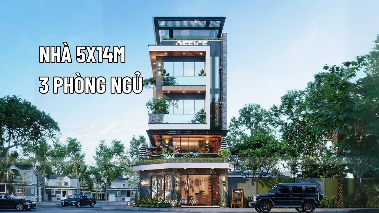 Gợi ý 30 mẫu thiết kế nhà 5x14m 3 phòng ngủ đẹp, tiết kiệm chi phí