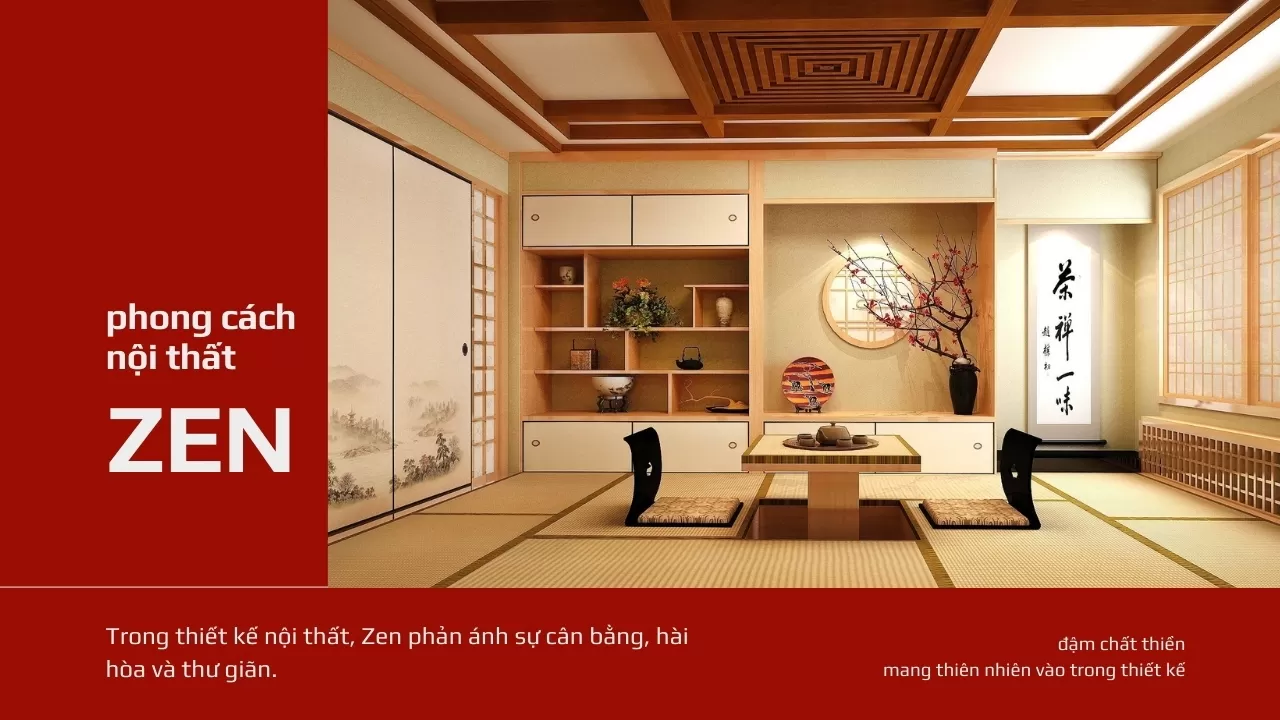 phong cách nội thất zen