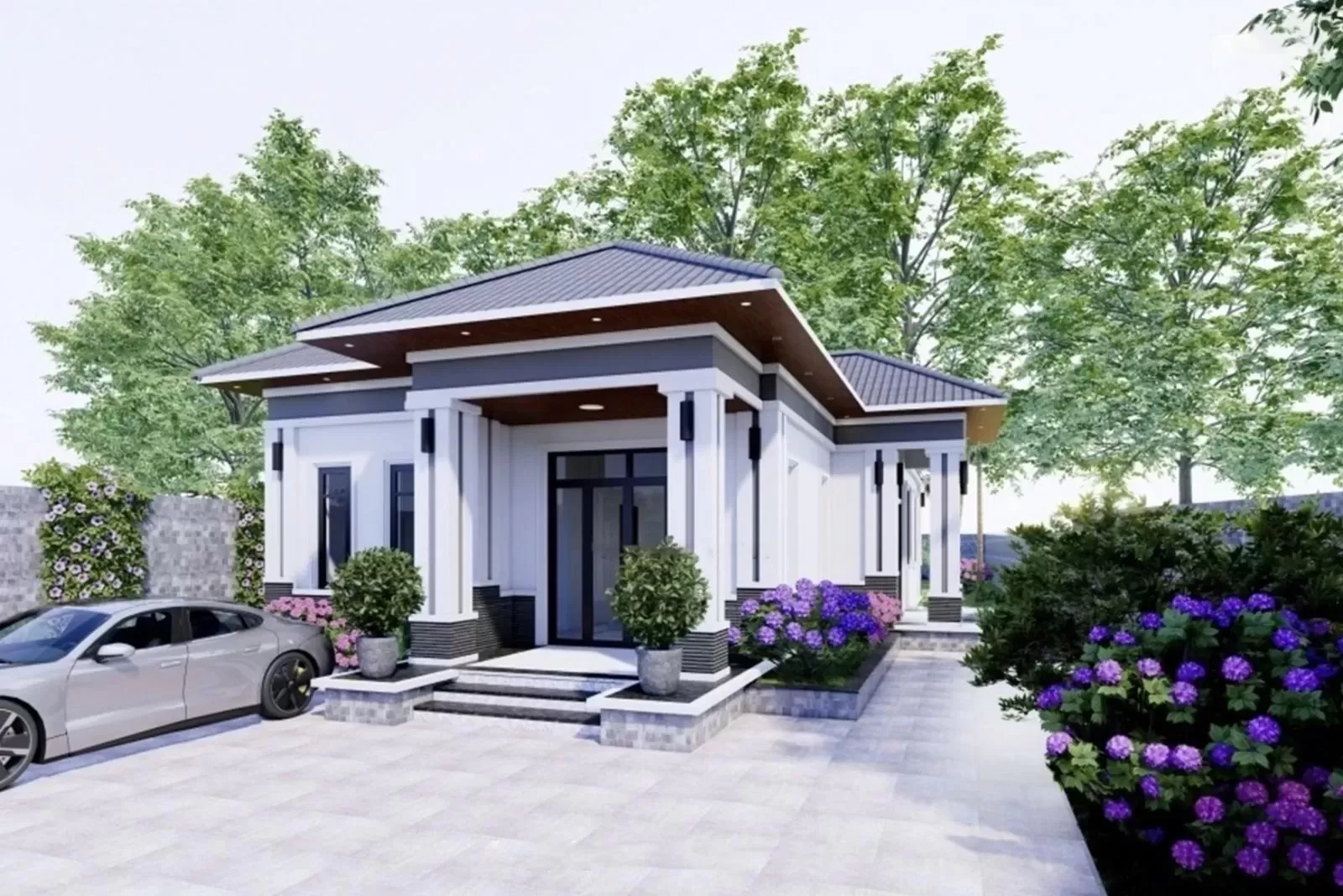 Mẫu nhà 7.5x11m 1 tầng