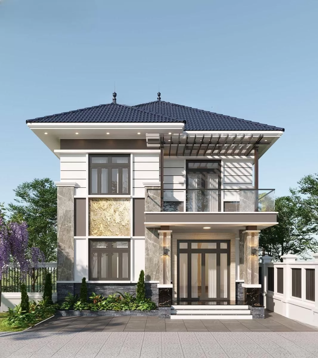 Mẫu nhà 7.5x11m 2 tầng