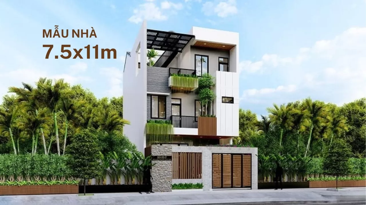 Top Mẫu Nhà 7.5x11m Đẹp Hiện Đại, Công Năng Tối Ưu 2025