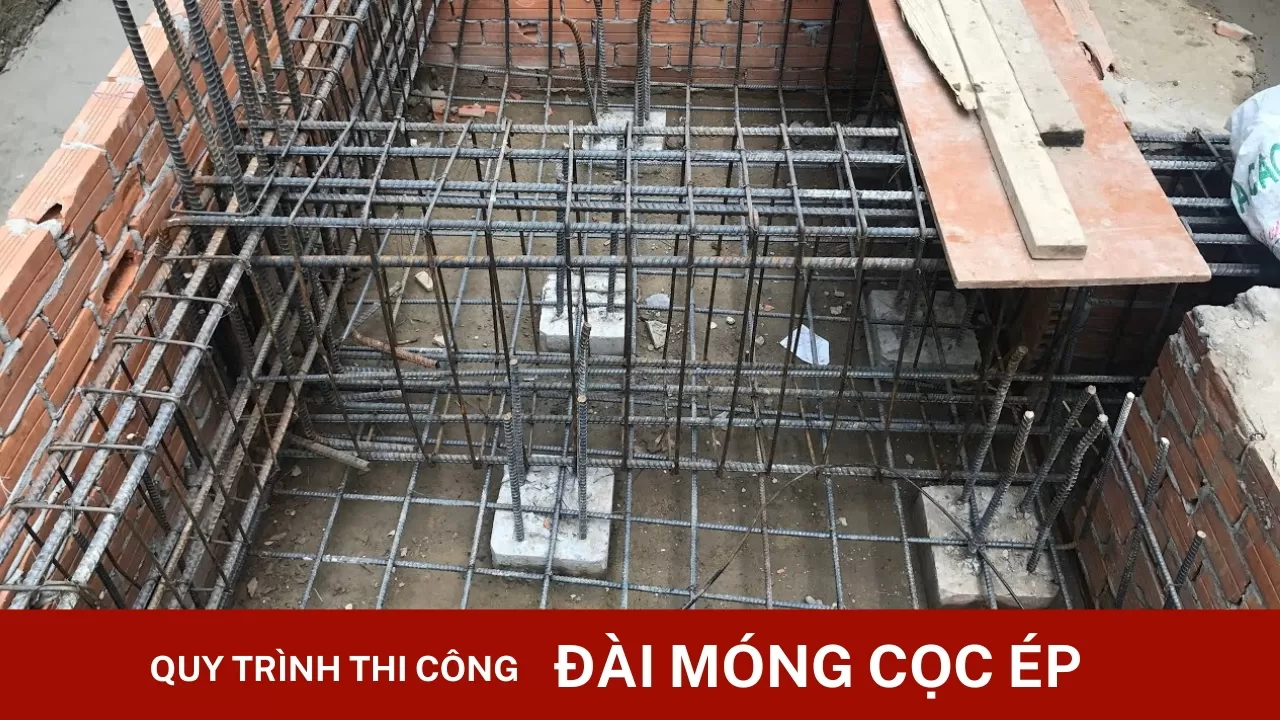 thi công đài móng cọc ép