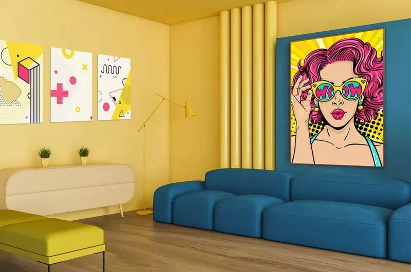 Phong cách nội thất Pop Art với đường nét táo bạo, phóng khoáng