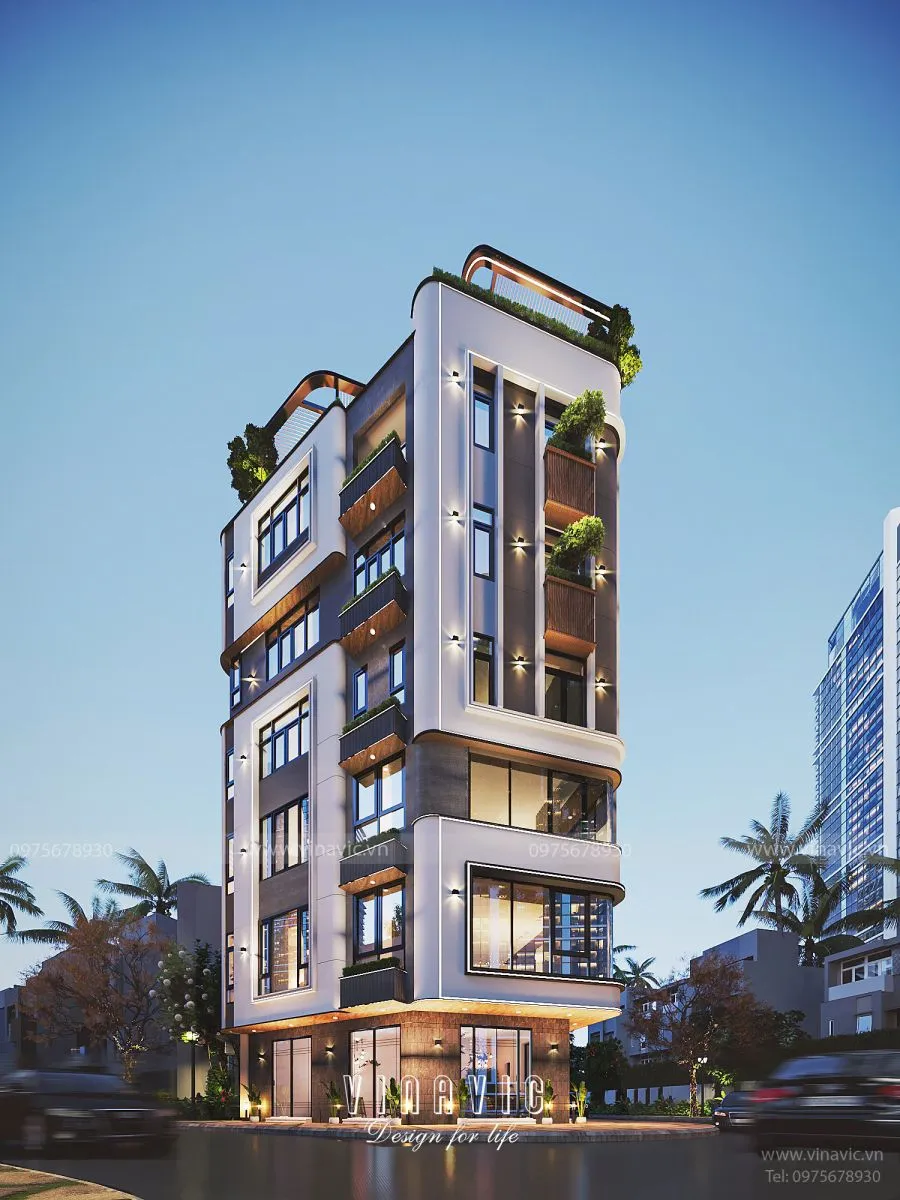 Thiết kế nhà mặt tiền 8m sâu 9m kinh doanh