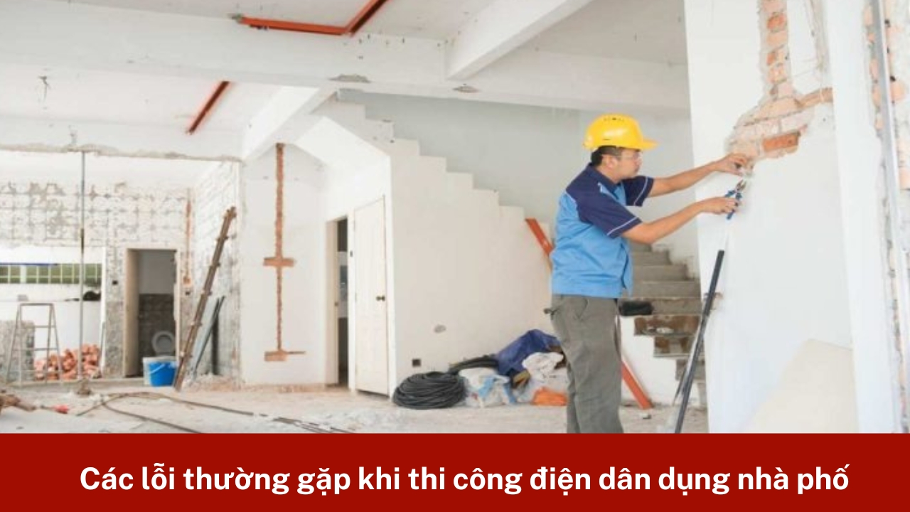 Các lỗi thường gặp khi thi công điện dân dụng nhà phố
