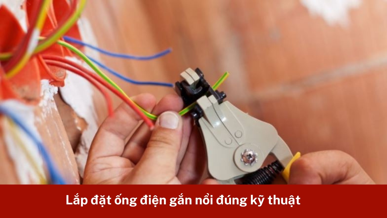 Lắp đặt ống điện gắn nổi đúng kỹ thuật