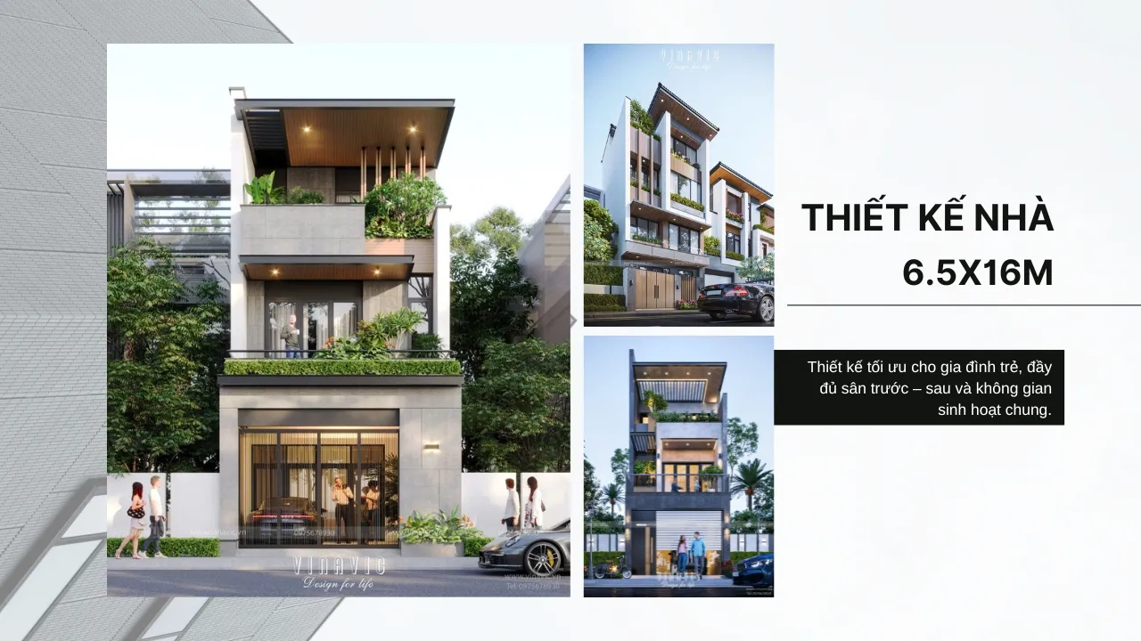 Biến 104m2 thành tổ ấm mơ ước với 37 mẫu nhà 6.5x16m siêu đẹp