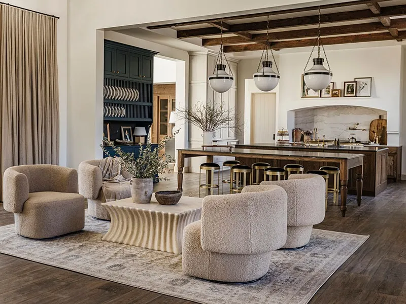 Phong cách country style sử dụng các vật liệu gần gũi với thiên nhiên