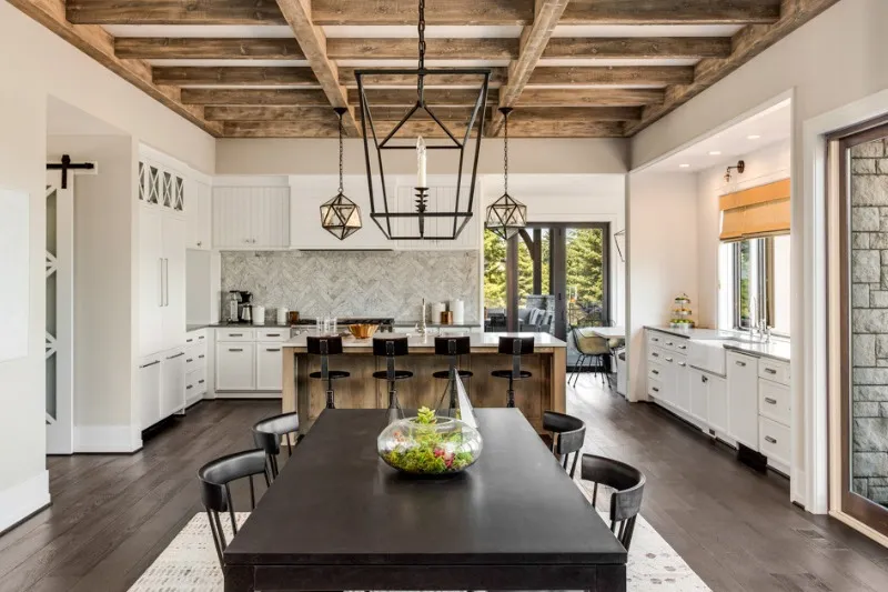 Phòng bếp phong cách country style trang trí đẹp mắt