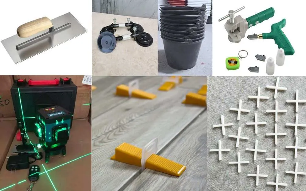 Trải keo dán gạch đá