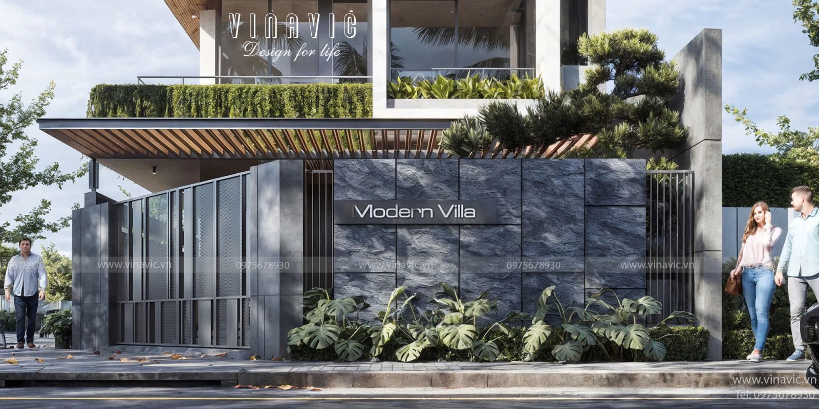 Biệt thự hiện đại 3 tầng 150m² (9x17m) 2 mặt tiền đẳng cấp BT2401