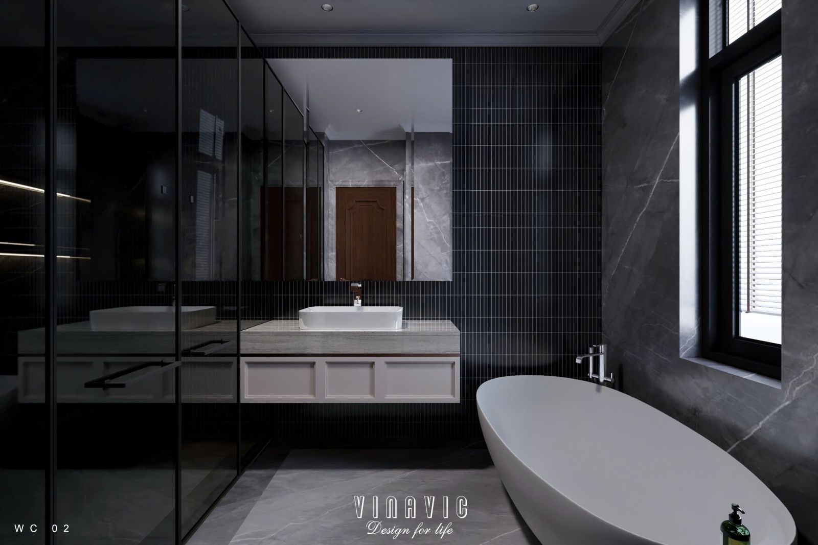 Thiết kế nội thất phòng ngủ tân cổ điển nhẹ nhàng (Neo-classical) NT2335