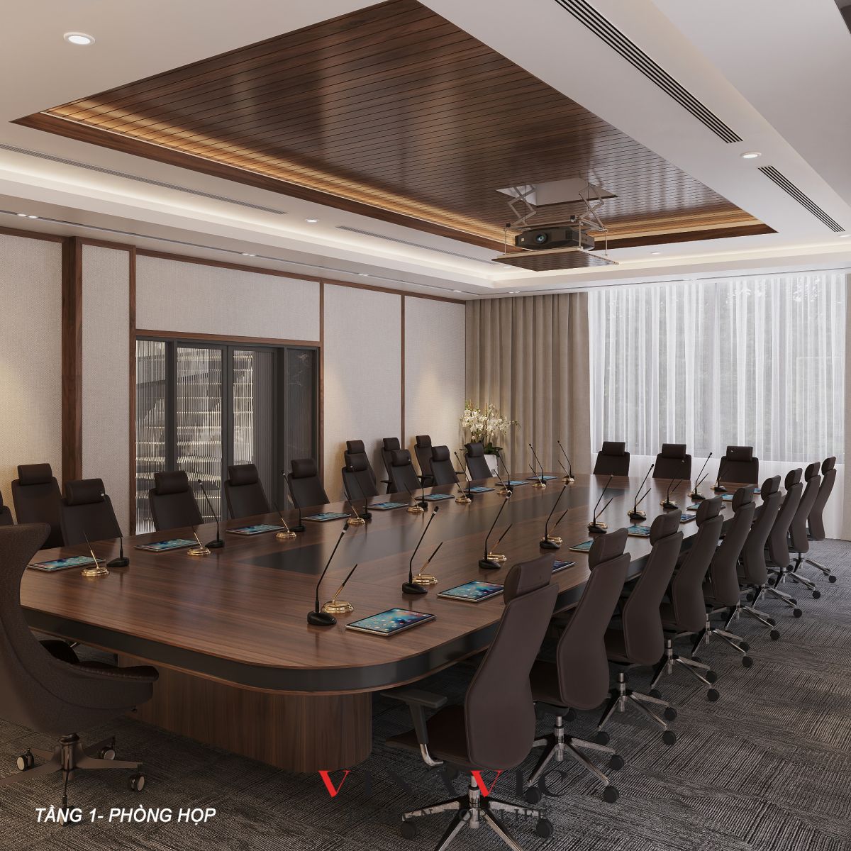 Mẫu thiết kế phòng họp sang trọng hiện đại cao cấp NT2346