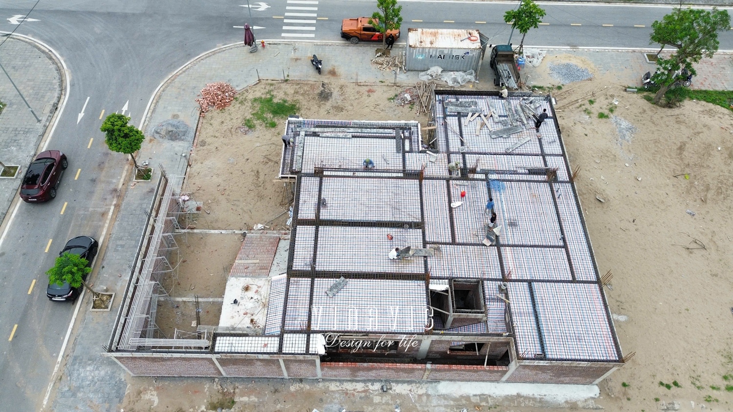 Hình ảnh thi công thực tế tại công trình biệt thự 4 tầng hiện đại TCBT2250