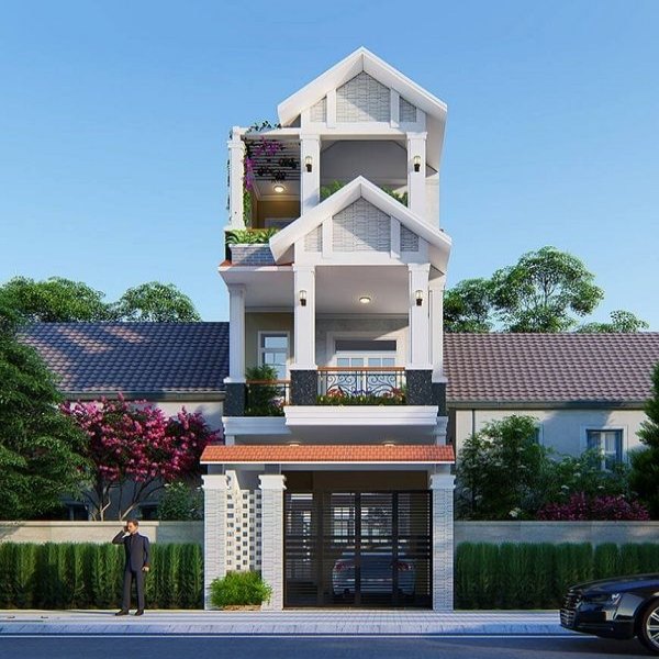 Vật liệu và nội thất trong nhà phố lệch tầng 4x15m