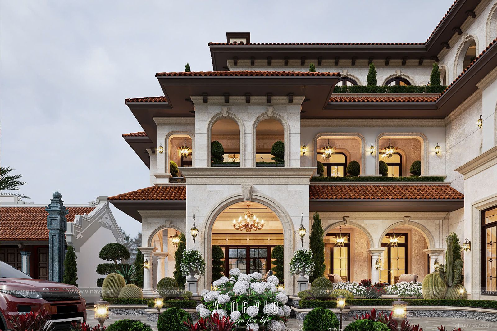 Kiến trúc biệt thự cao cấp 3 tầng 1 hầm BT2406 – biểu tượng sống đẳng cấp giữa lòng đô thị