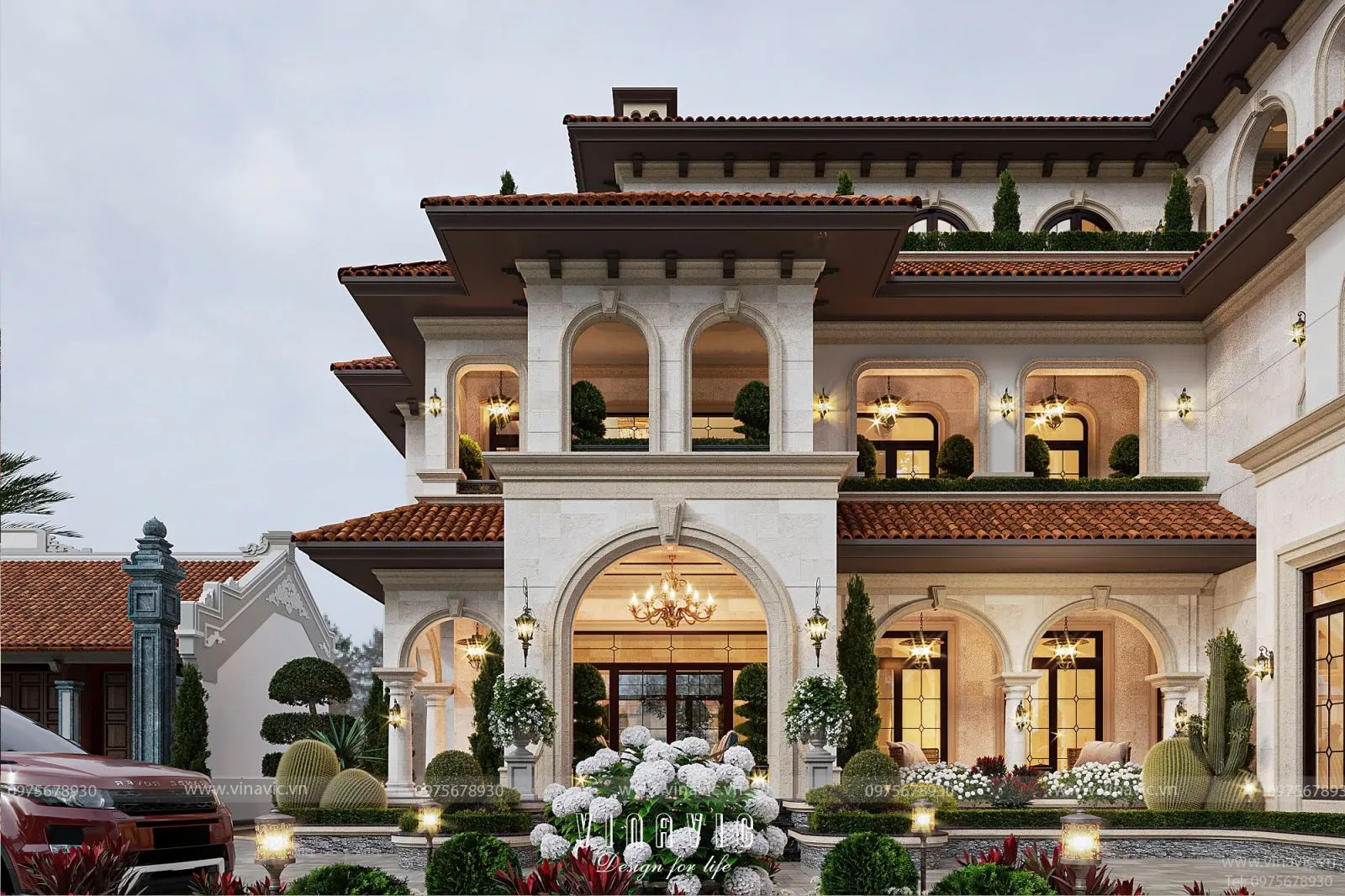 Nhà sân vườn 2 tầng