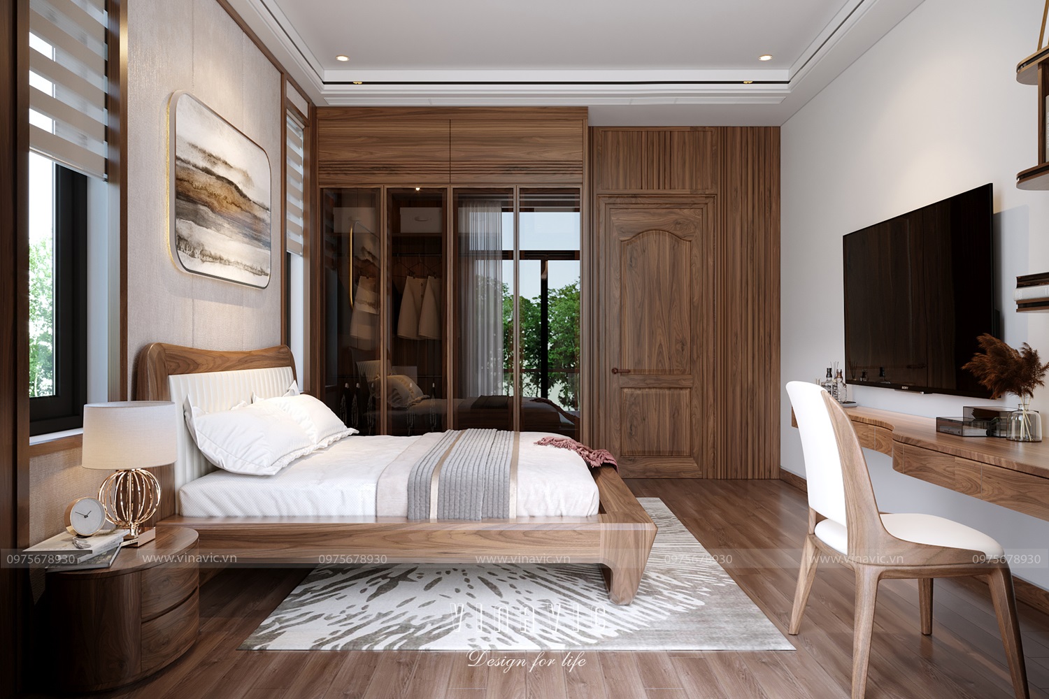 Thiết kế nội thất biệt thự 4 tầng 300m2 CĐT Mr Khánh - Vĩnh Phúc NT2328