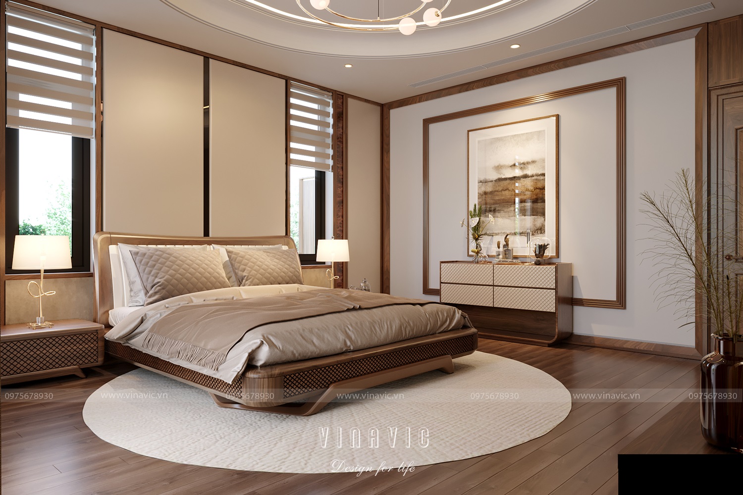 Thiết kế nội thất biệt thự 4 tầng 300m2 CĐT Mr Khánh - Vĩnh Phúc NT2328