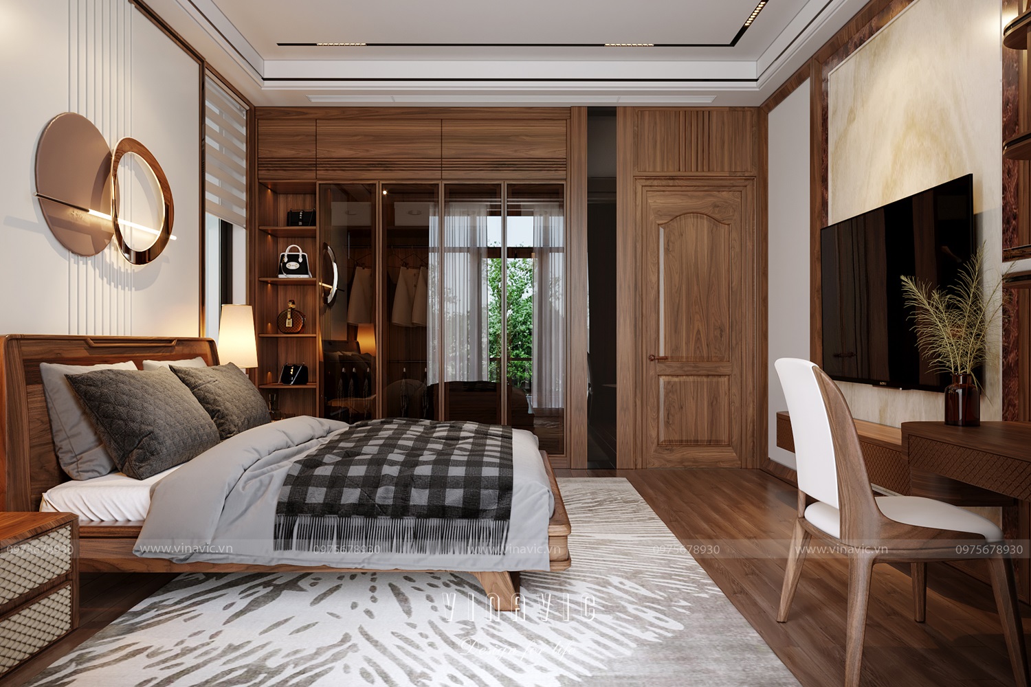 Thiết kế nội thất biệt thự 4 tầng 300m2 CĐT Mr Khánh - Vĩnh Phúc NT2328