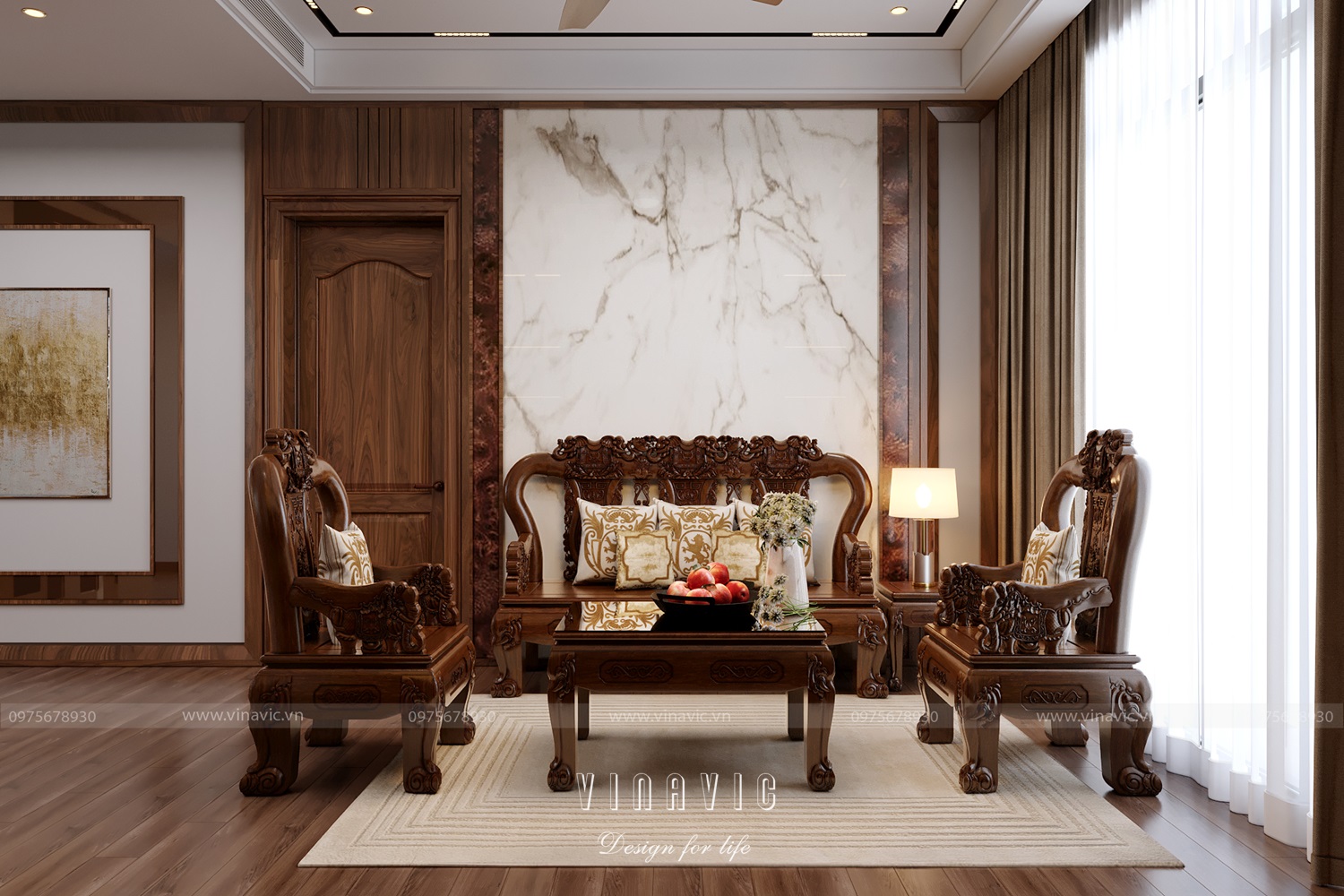 Thiết kế nội thất biệt thự 4 tầng 300m2 CĐT Mr Khánh - Vĩnh Phúc NT2328