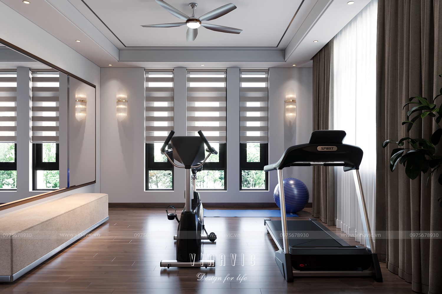 Thiết kế nội thất biệt thự 4 tầng 300m2 CĐT Mr Khánh - Vĩnh Phúc NT2328