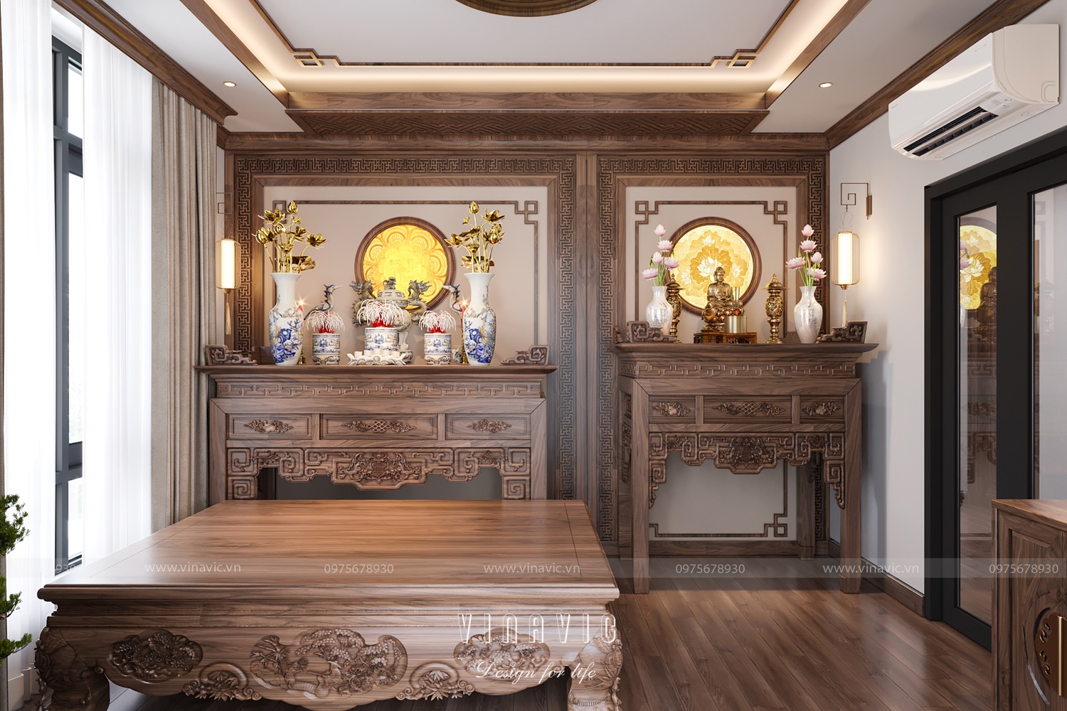 Thiết kế nội thất biệt thự 4 tầng 300m2 CĐT Mr Khánh - Vĩnh Phúc NT2328