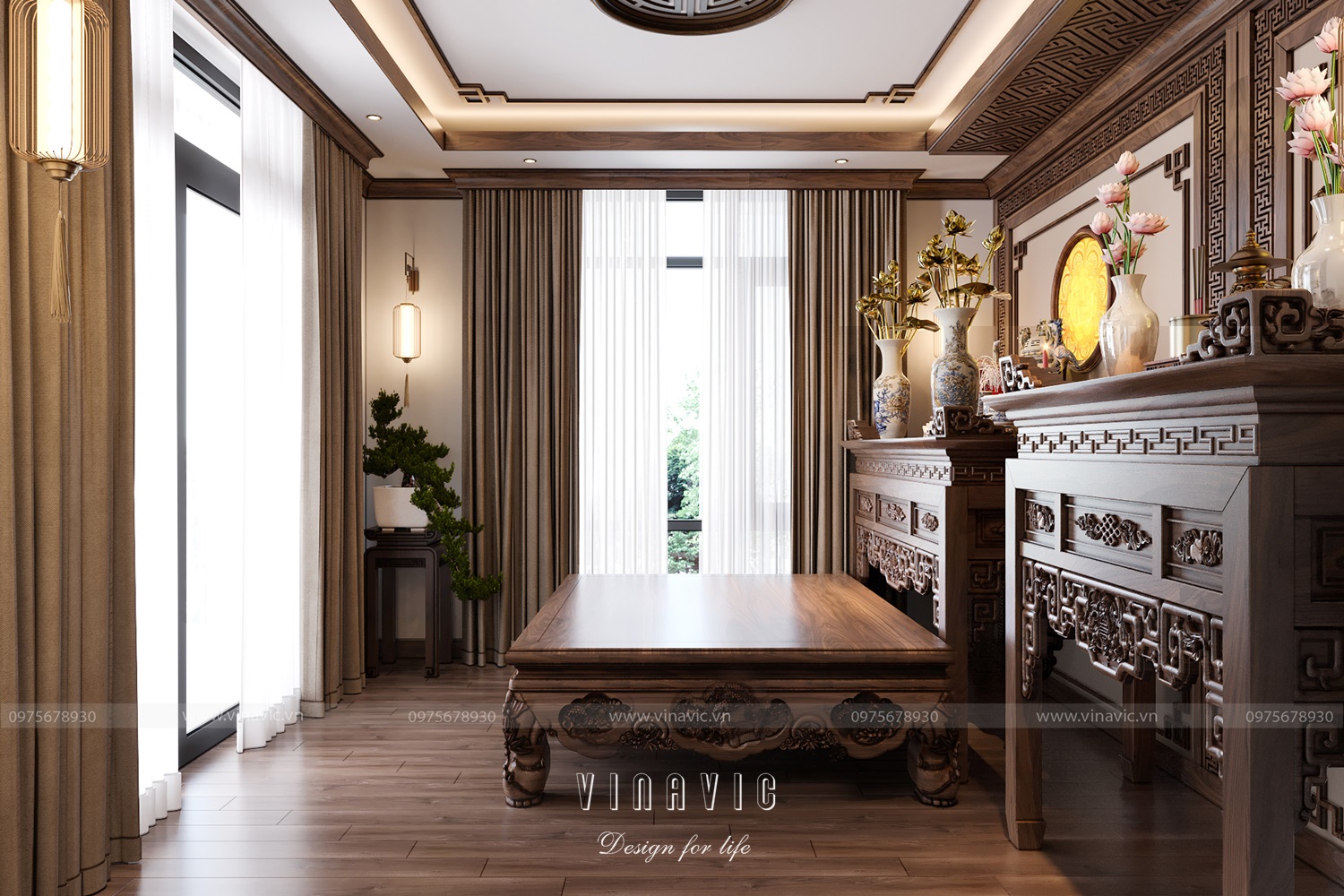 Thiết kế nội thất biệt thự 4 tầng 300m2 CĐT Mr Khánh - Vĩnh Phúc NT2328