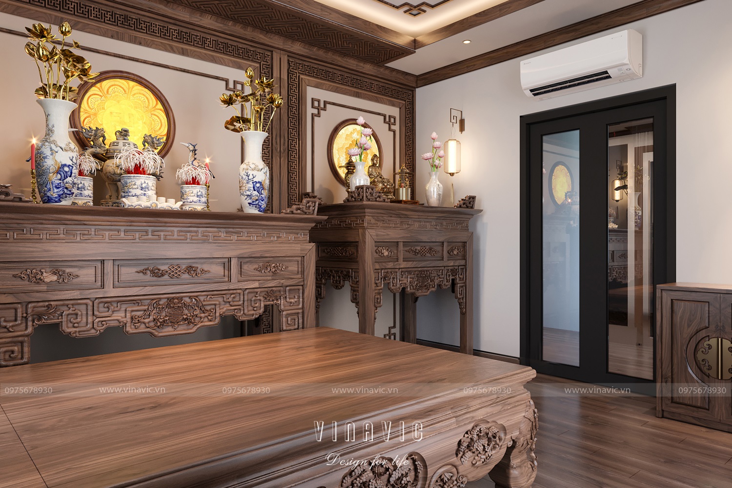 Thiết kế nội thất biệt thự 4 tầng 300m2 CĐT Mr Khánh - Vĩnh Phúc NT2328