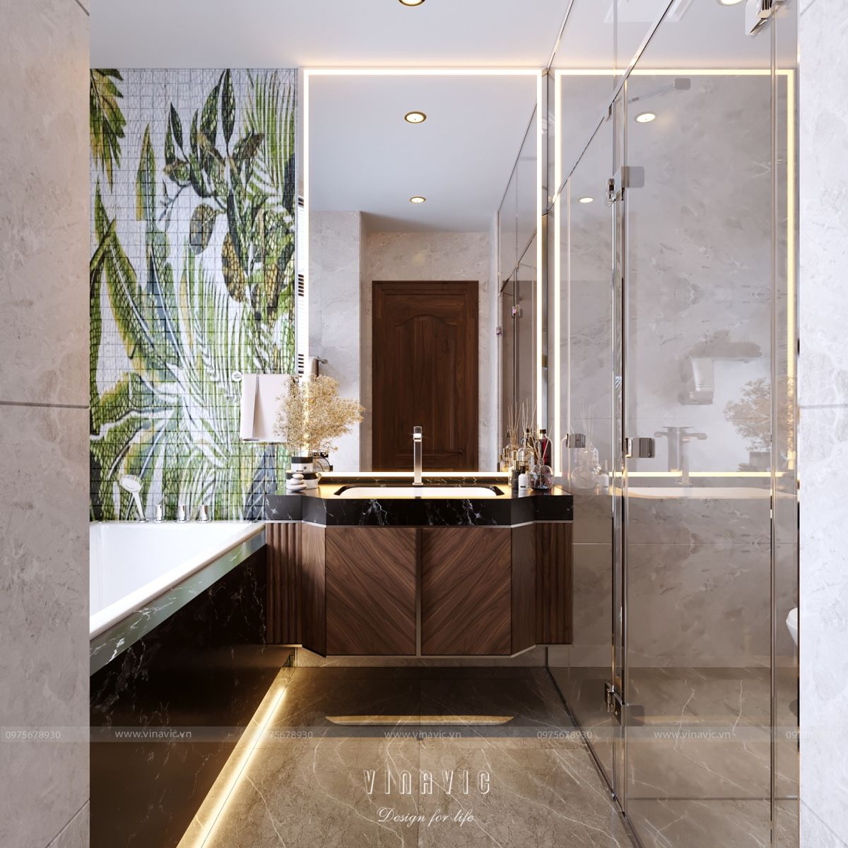 Thiết kế nội thất biệt thự 4 tầng 300m2 CĐT Mr Khánh - Vĩnh Phúc NT2328