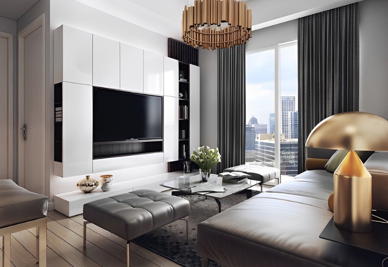 Decor phòng khách tối giản