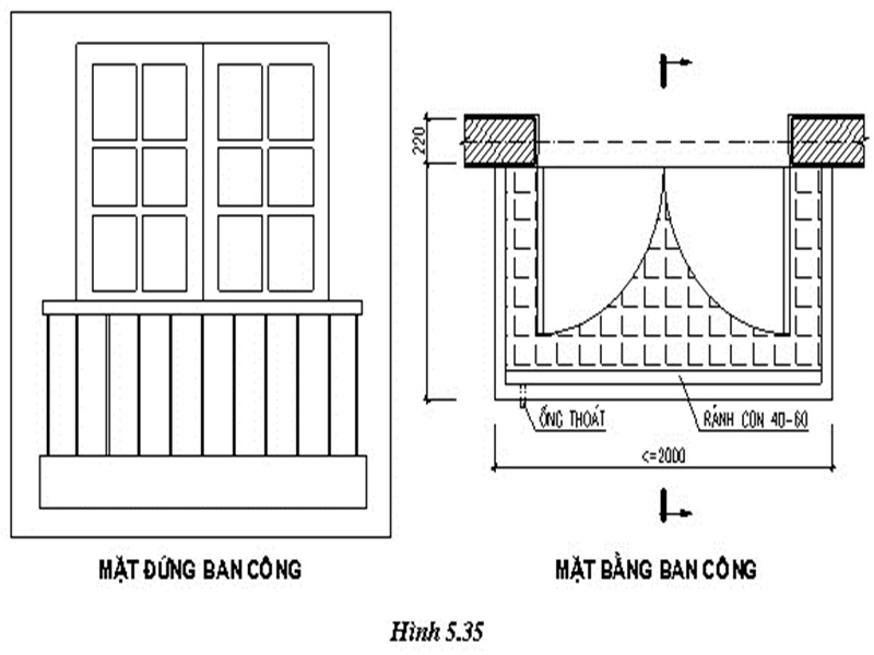 Nguyên tắc bố trí thép sàn ban công