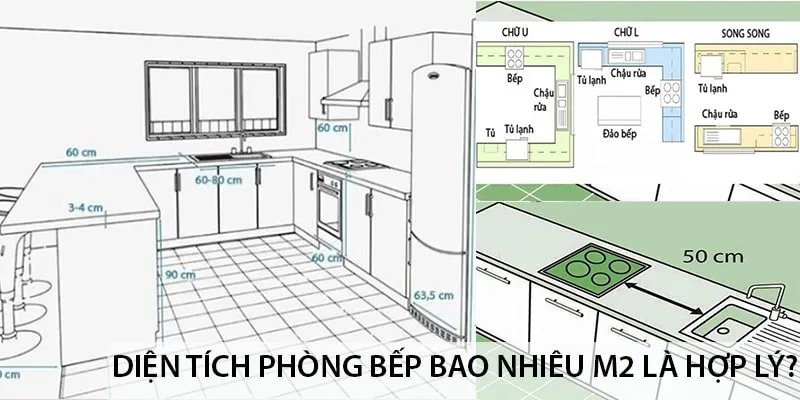 Nguyên tắc phong thủy khi xác định diện tích bếp