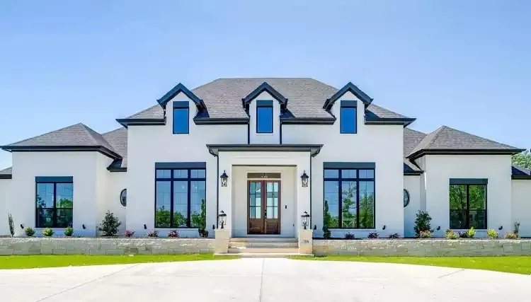 Bản vẽ nhà 1 tầng phong cách châu Âu tối ưu công năng