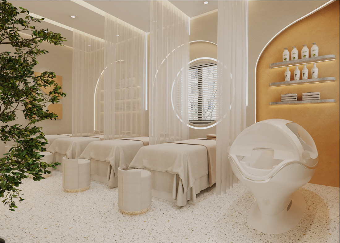 Mẫu thiết kế phòng spa cao cấp dành cho liệu pháp toàn thân