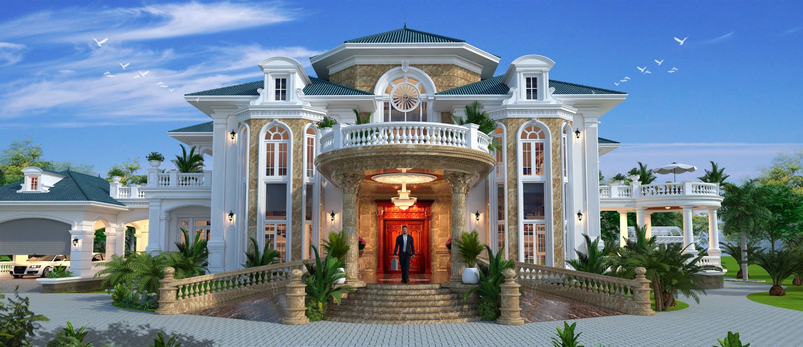  Lâu đài dinh thự 2 tầng