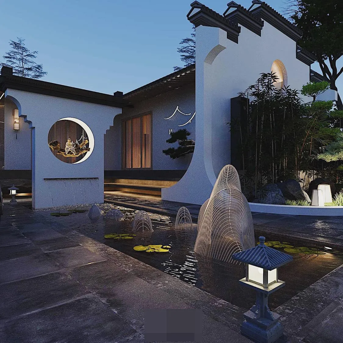 Tạo điểm nhấn tinh tế trong biệt thự kiểu Trung Quốc hiện đại