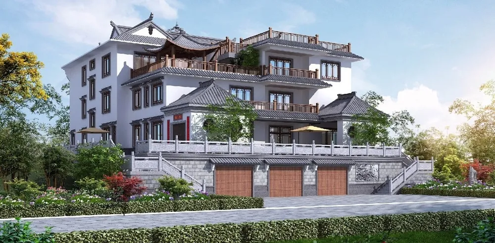 Sự kết nối nhịp điệu hài hòa trong thiết kế nhà kiểu Trung Quốc hiện đại