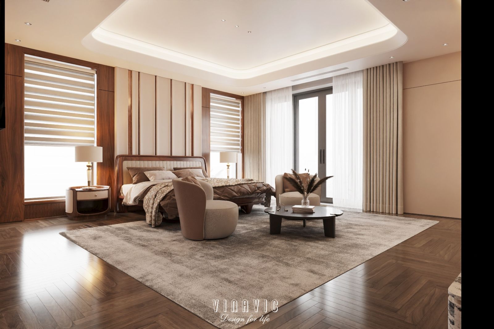 Mẫu thiết kế nội thất biệt thự hiện đại siêu sang 4 tầng 22x17m NT2334