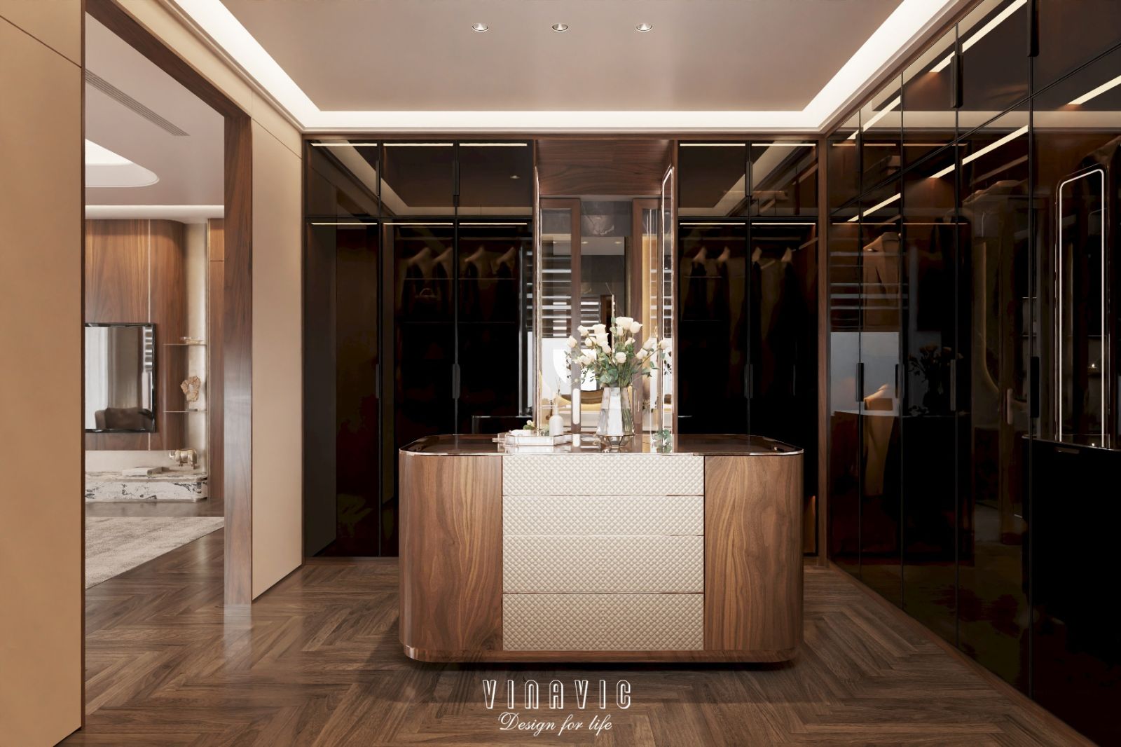 Mẫu thiết kế nội thất biệt thự hiện đại siêu sang 4 tầng 22x17m NT2334