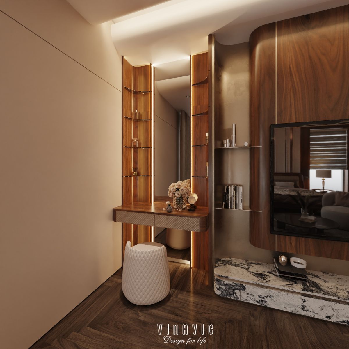 Mẫu thiết kế nội thất biệt thự hiện đại siêu sang 4 tầng 22x17m NT2334