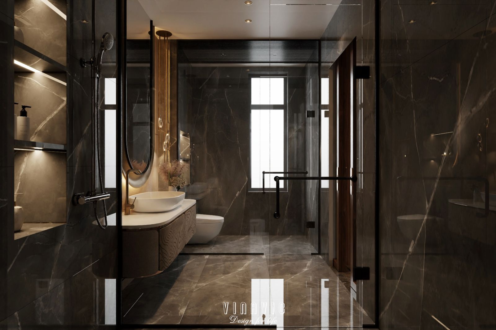 Mẫu thiết kế nội thất biệt thự hiện đại siêu sang 4 tầng 22x17m NT2334