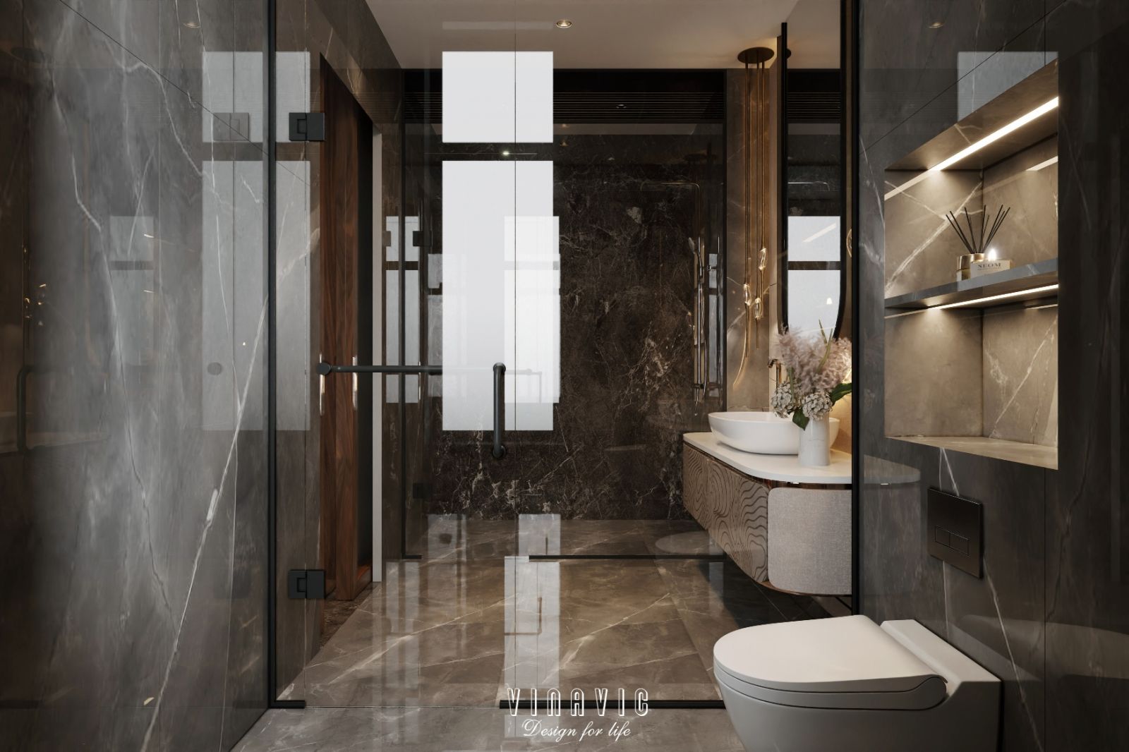 Mẫu thiết kế nội thất biệt thự hiện đại siêu sang 4 tầng 22x17m NT2334