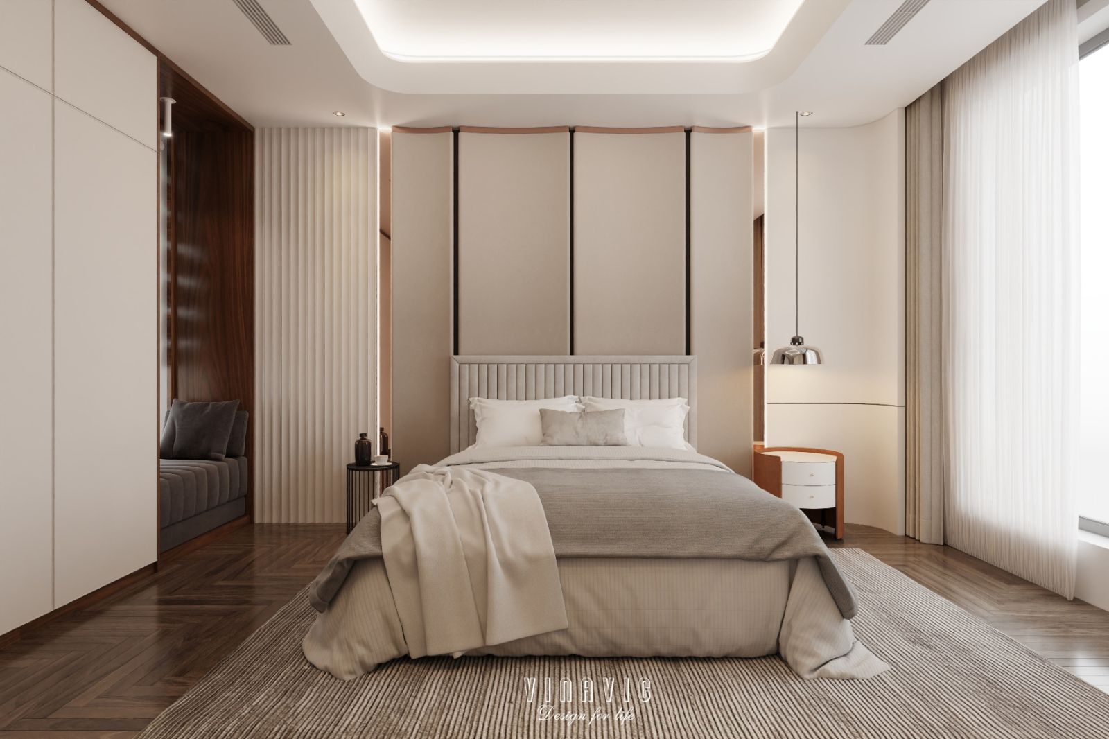 Mẫu thiết kế nội thất biệt thự hiện đại siêu sang 4 tầng 22x17m NT2334