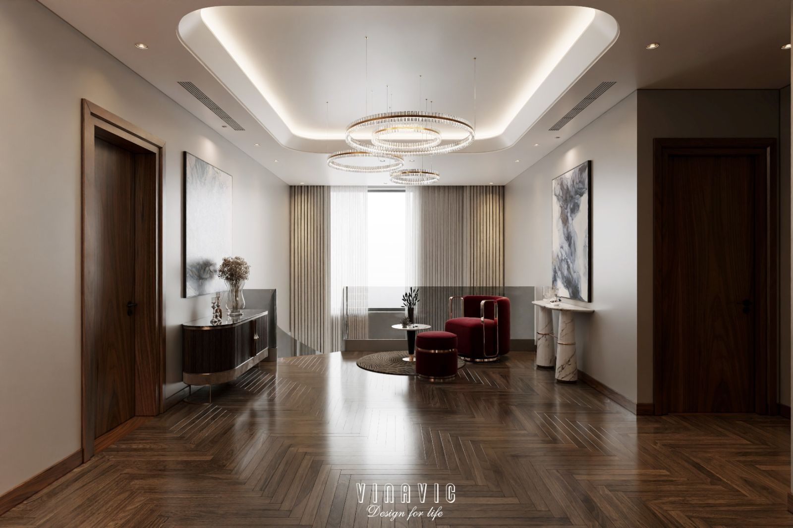 Mẫu thiết kế nội thất biệt thự hiện đại siêu sang 4 tầng 22x17m NT2334