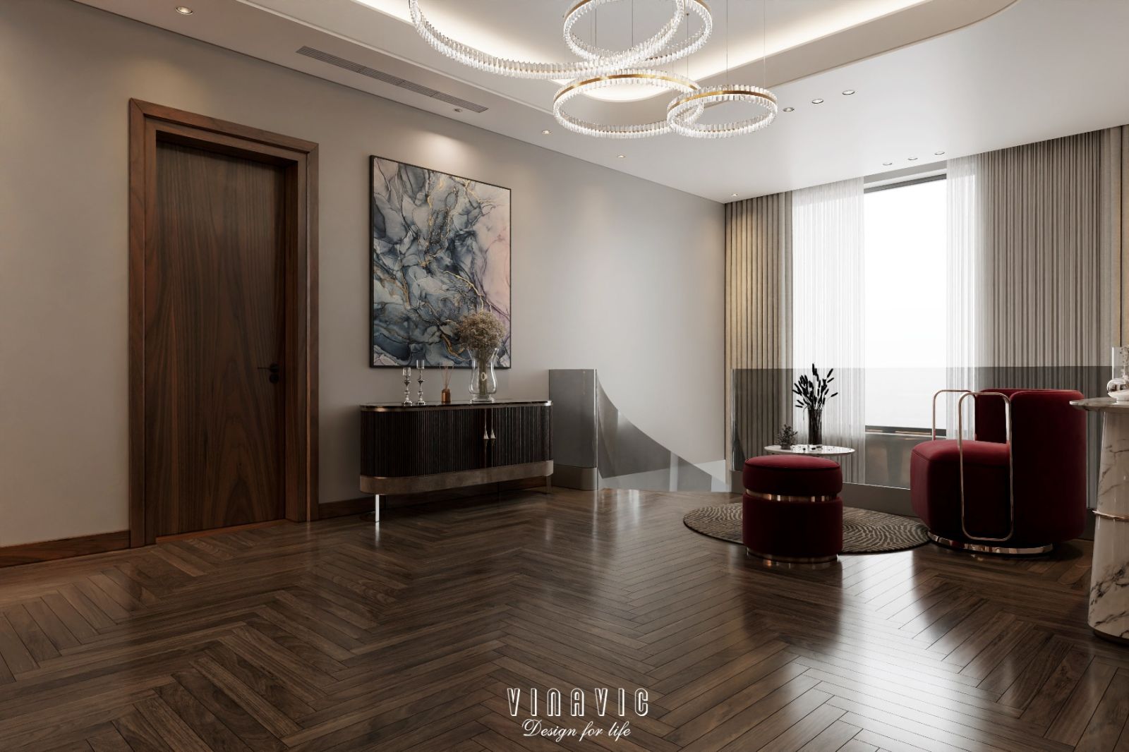 Mẫu thiết kế nội thất biệt thự hiện đại siêu sang 4 tầng 22x17m NT2334