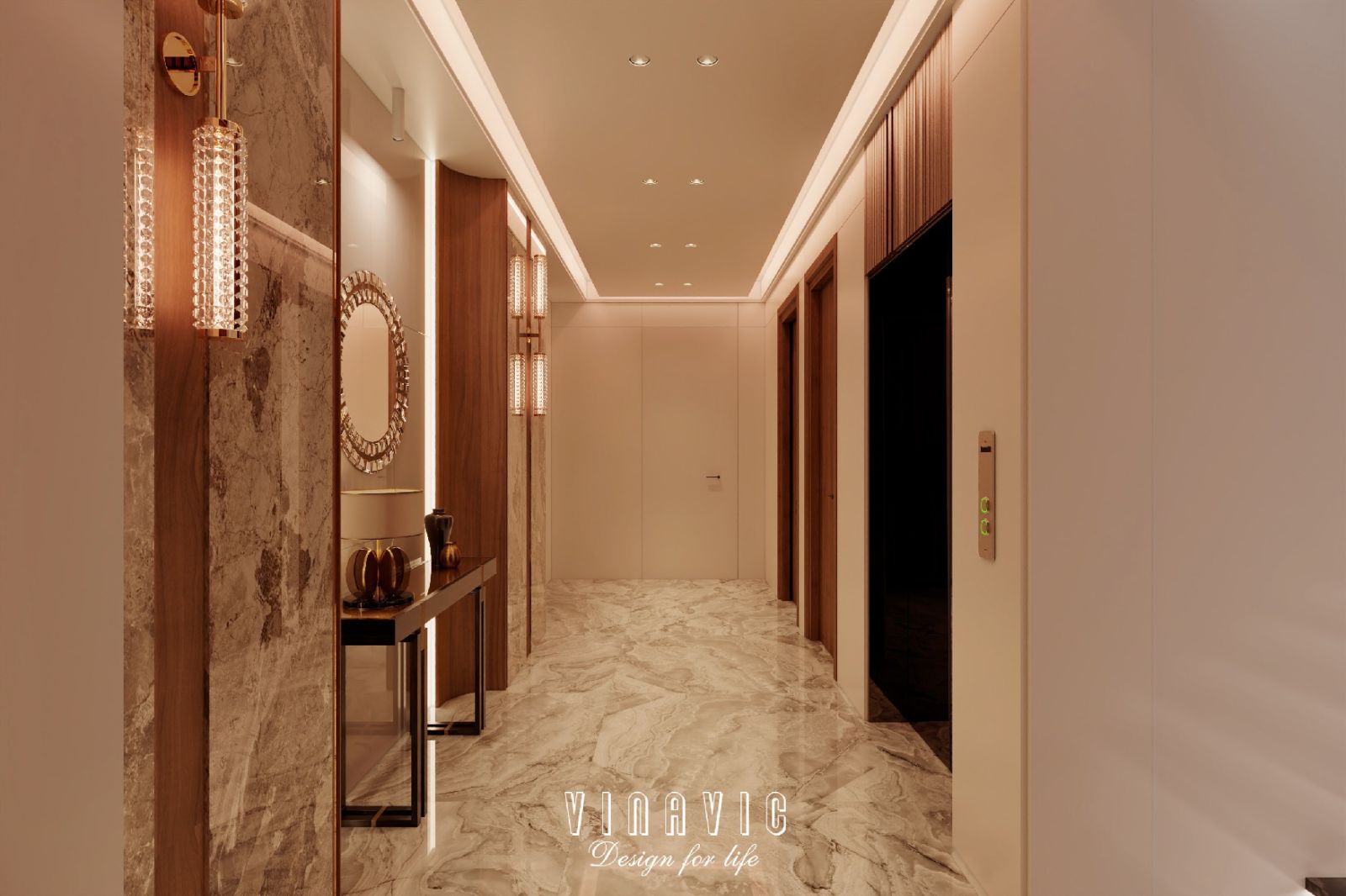 Mẫu thiết kế nội thất biệt thự hiện đại siêu sang 4 tầng 22x17m NT2334