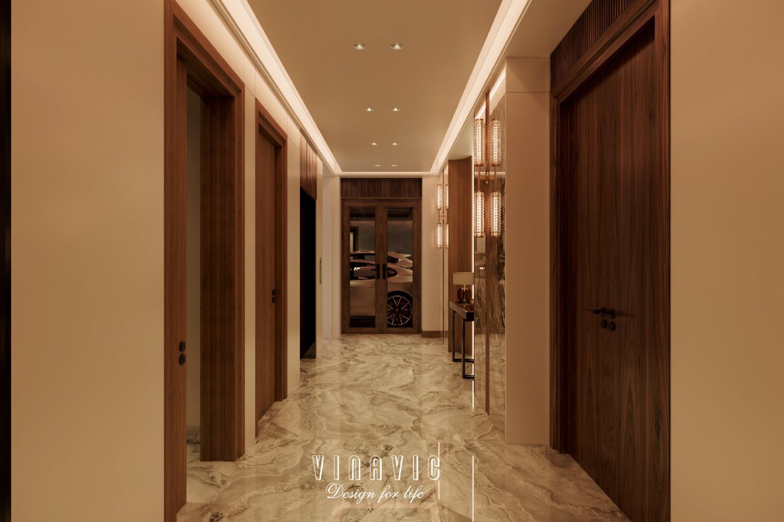 Mẫu thiết kế nội thất biệt thự hiện đại siêu sang 4 tầng 22x17m NT2334