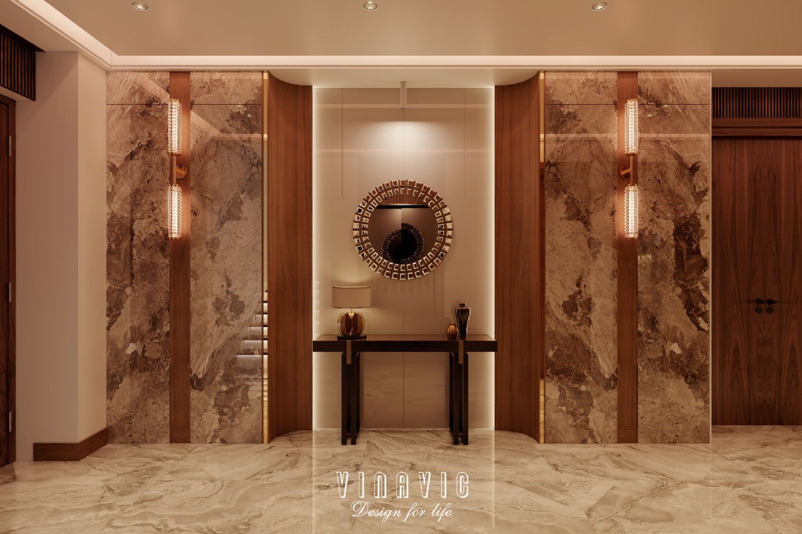 Mẫu thiết kế nội thất biệt thự hiện đại siêu sang 4 tầng 22x17m NT2334